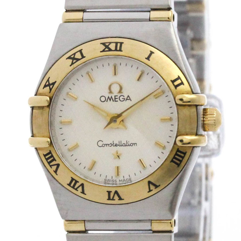 歐米茄星座系列石英不鏽鋼/18K黃金女士正裝/商務腕錶 1362.30-0