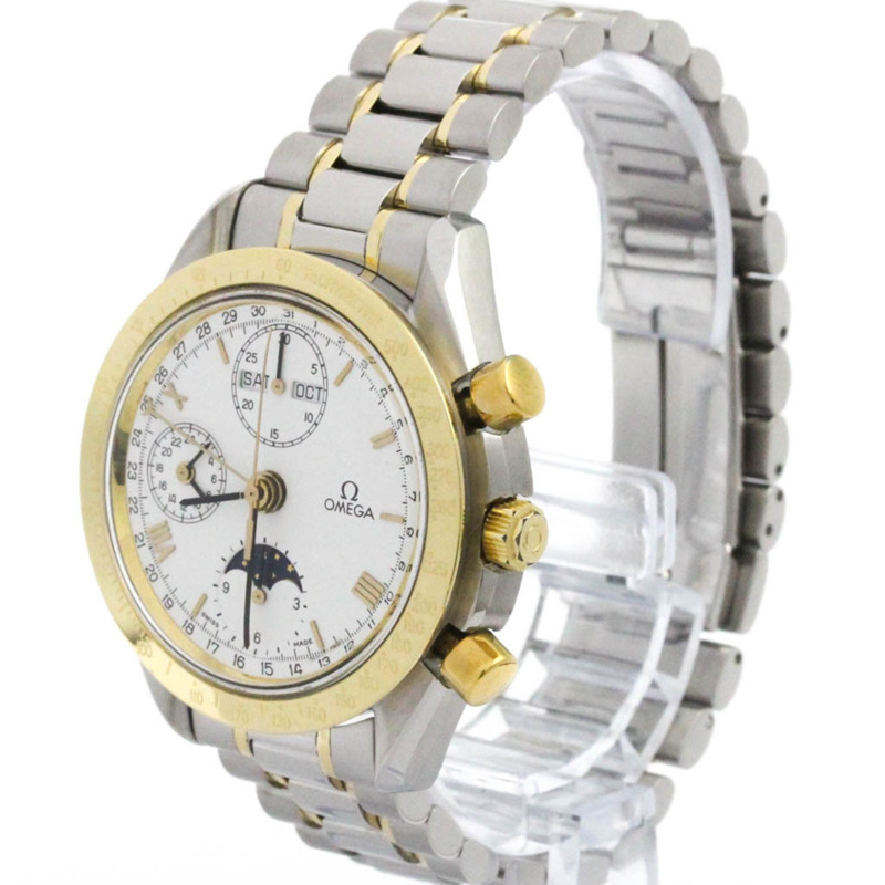 歐米茄超霸系列三曆月相18K金腕錶(拋光)-1