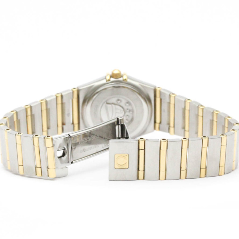 歐米茄星座系列18K金鋼石英女錶1262.10-4