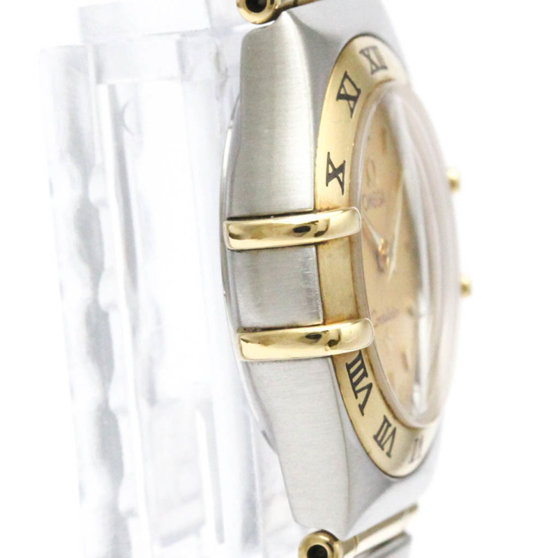 歐米茄星座系列18K金鋼石英女錶1262.10-7