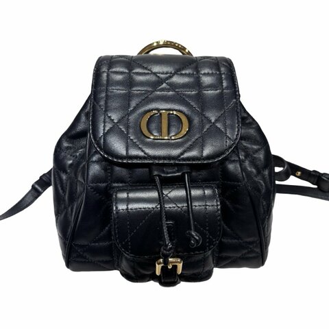 DIOR CARO MINI BACKPACK BLACK GHW