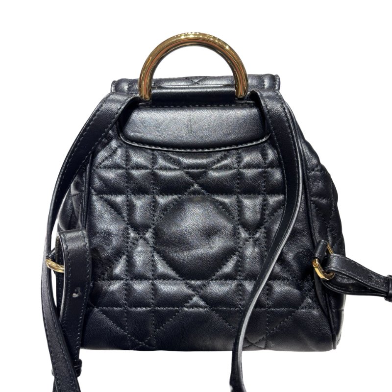DIOR CARO MINI BACKPACK BLACK GHW-1
