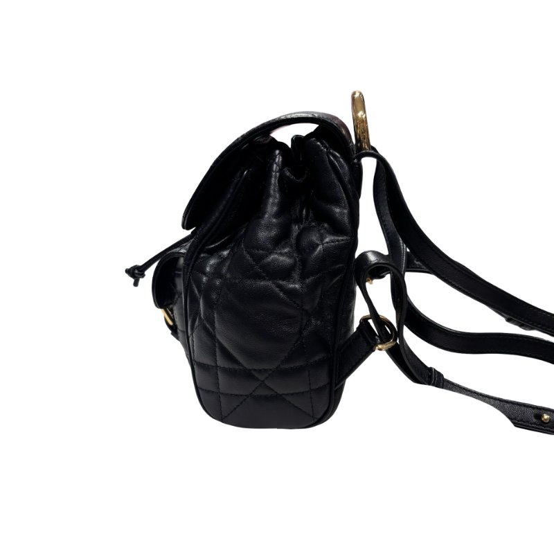 DIOR CARO MINI BACKPACK BLACK GHW-3