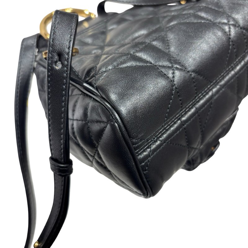 DIOR CARO MINI BACKPACK BLACK GHW-5