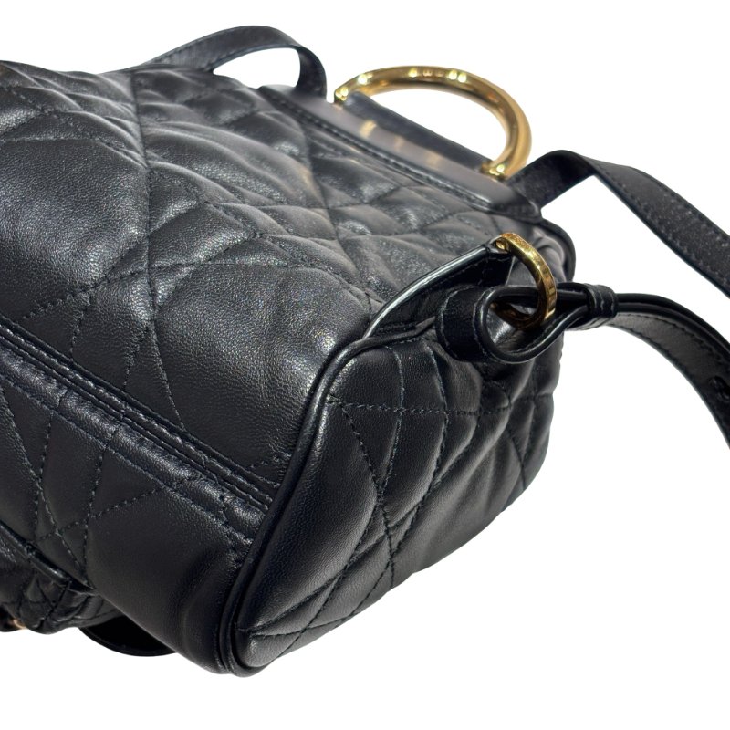 DIOR CARO MINI BACKPACK BLACK GHW-6
