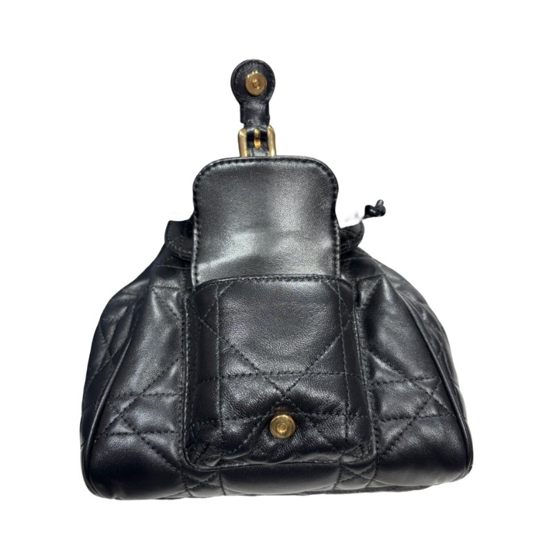 DIOR CARO MINI BACKPACK BLACK GHW-9