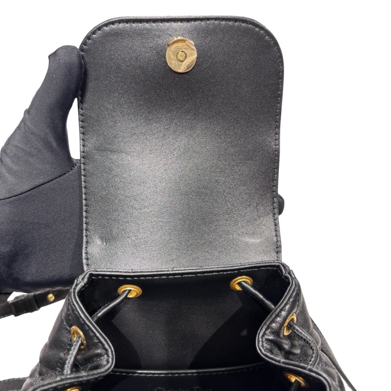 DIOR CARO MINI BACKPACK BLACK GHW-11