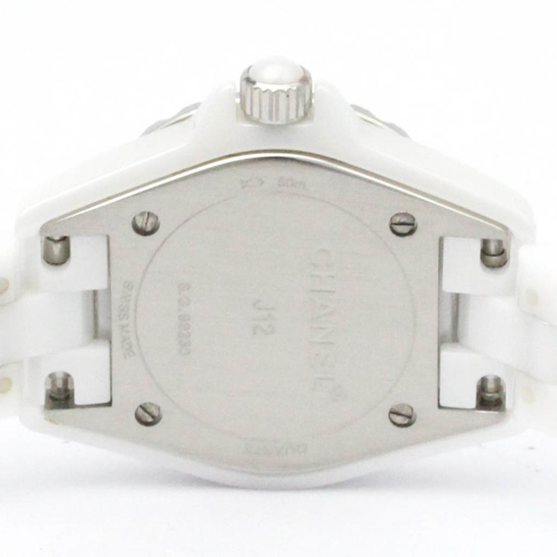 香奈兒 J12 鑲鑽珍珠貝母錶盤陶瓷石英女士腕錶 H2570-5