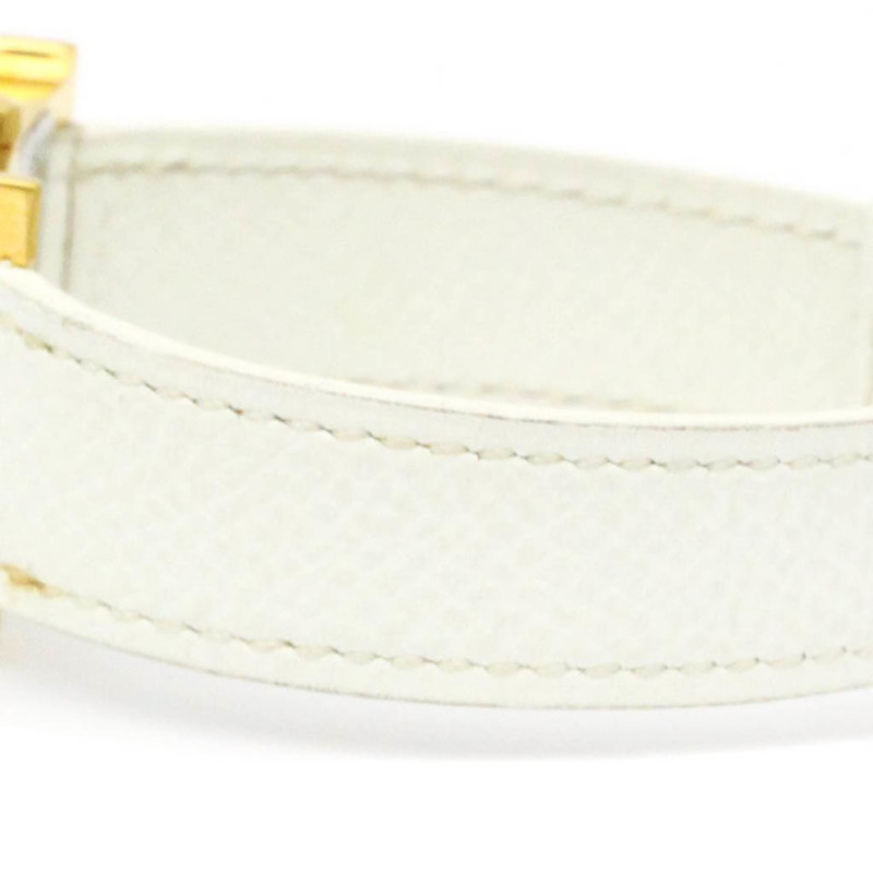 愛馬仕 H 系列鍍金皮革石英女士腕錶 HH1.201 拋光-2