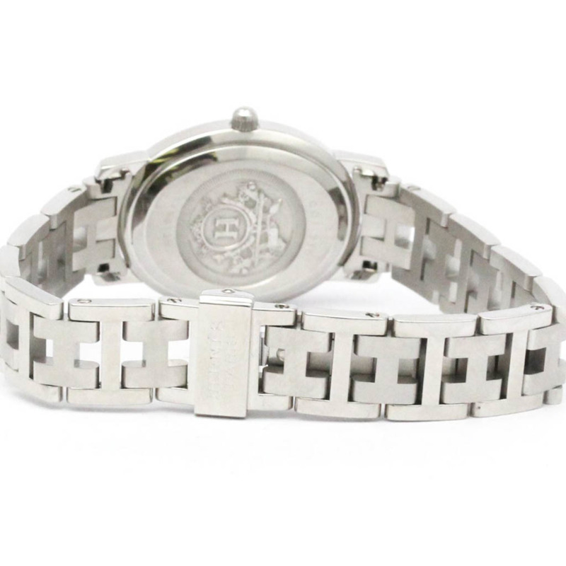 愛馬仕 Clipper 橢圓形不鏽鋼女士腕錶 CO1.210 拋光款-4