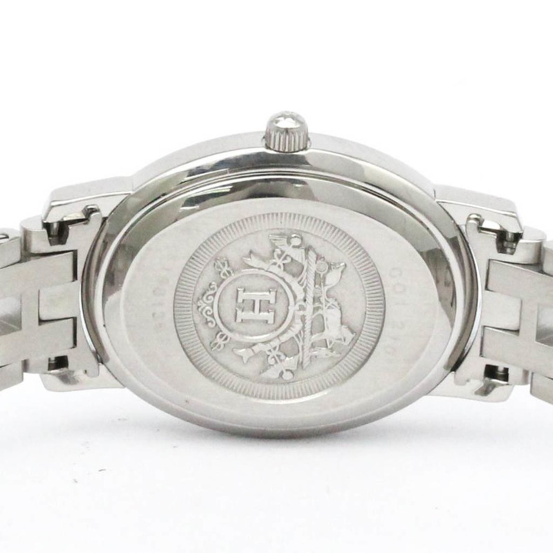 愛馬仕 Clipper 橢圓形不鏽鋼女士腕錶 CO1.210 拋光款-5