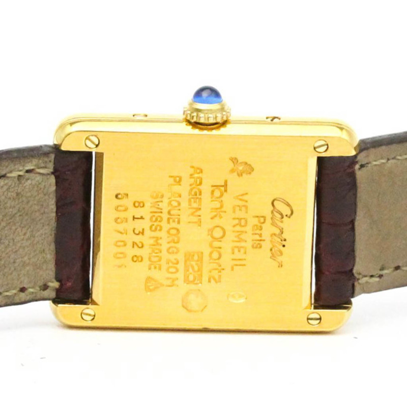 卡地亞 Must Tank 鍍金石英女士腕錶 5057001-5