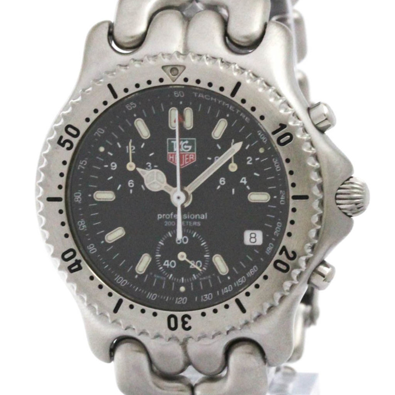 TAG HEUER 豪雅 Sel Chronograph 200米精鋼石英男錶 CG1110 拋光-0