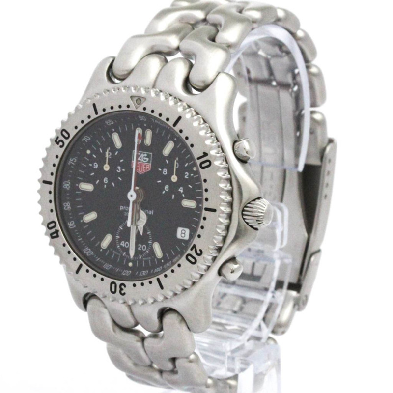 TAG HEUER 豪雅 Sel Chronograph 200米精鋼石英男錶 CG1110 拋光-1