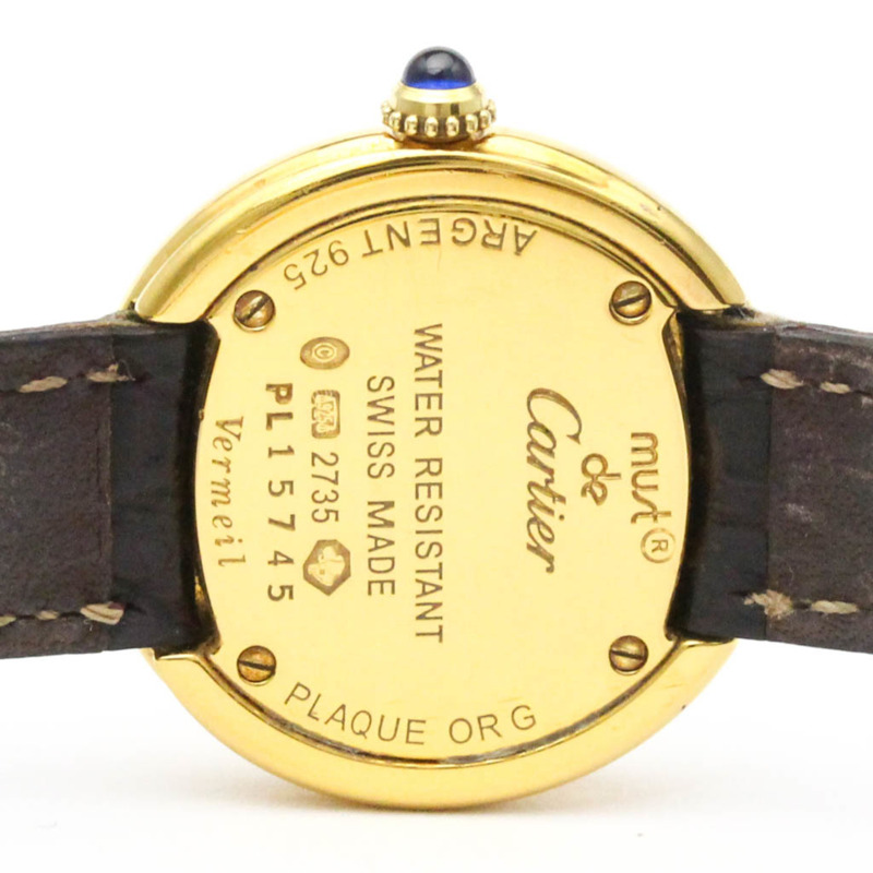 卡地亞 Must Trinity 鍍金石英女士腕錶 W1010744-5