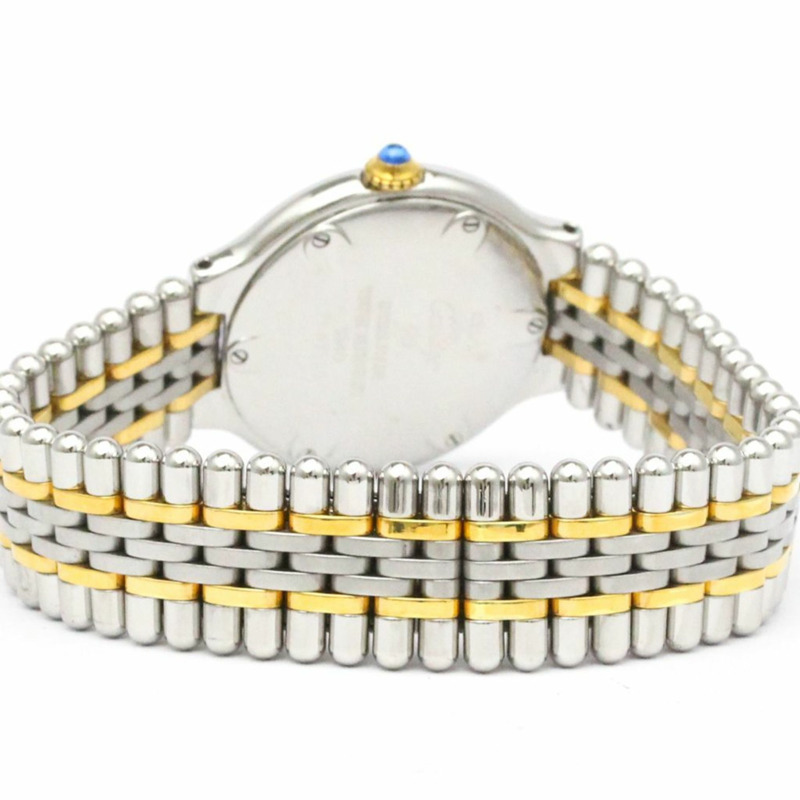 卡地亞 Must 21 鍍金精鋼石英女士腕錶 W10075F4 拋光-4