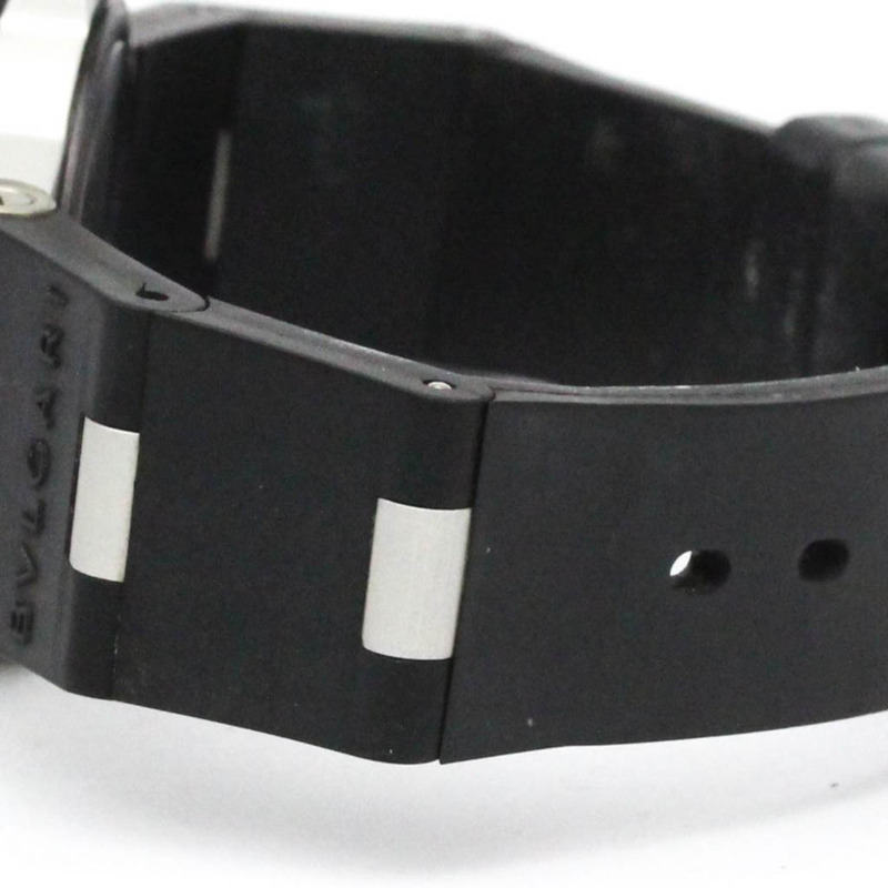 寶格麗鋁金屬鑲鑽橡膠石英女錶 AL32TA-2