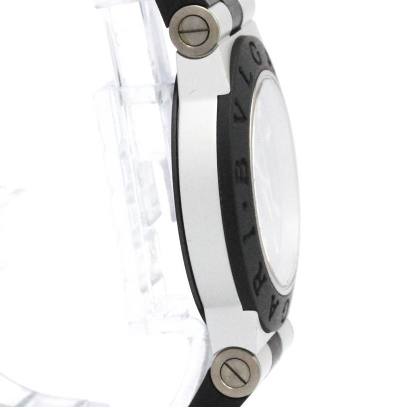 寶格麗鋁金屬鑲鑽橡膠石英女錶 AL32TA-7