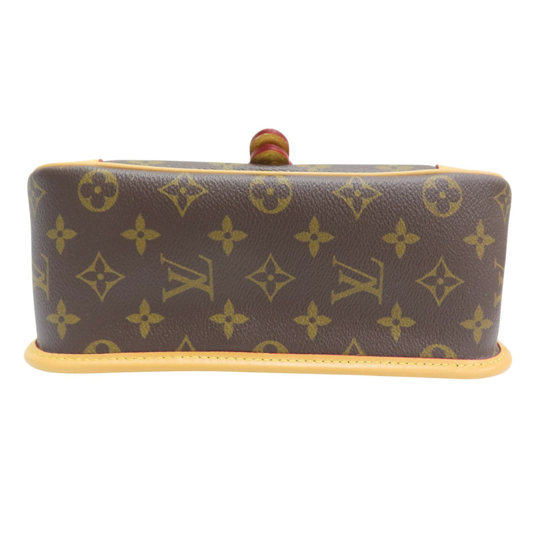 棕色 原花 PVC塗層帆布 Diane 肩背包【LOUIS VUITTON LV 路易威登】 M46049-3