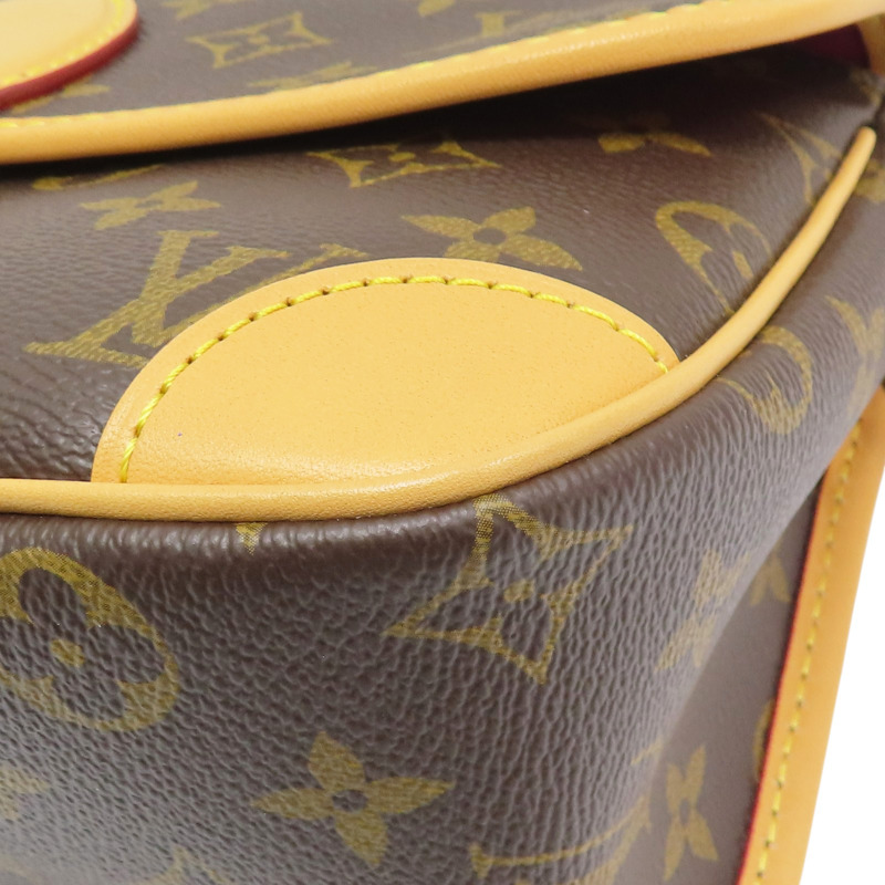 棕色 原花 PVC塗層帆布 Diane 肩背包【LOUIS VUITTON LV 路易威登】 M46049-9