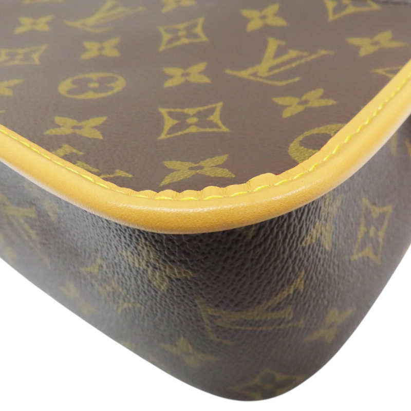 棕色 原花 PVC塗層帆布 Diane 肩背包【LOUIS VUITTON LV 路易威登】 M46049-11