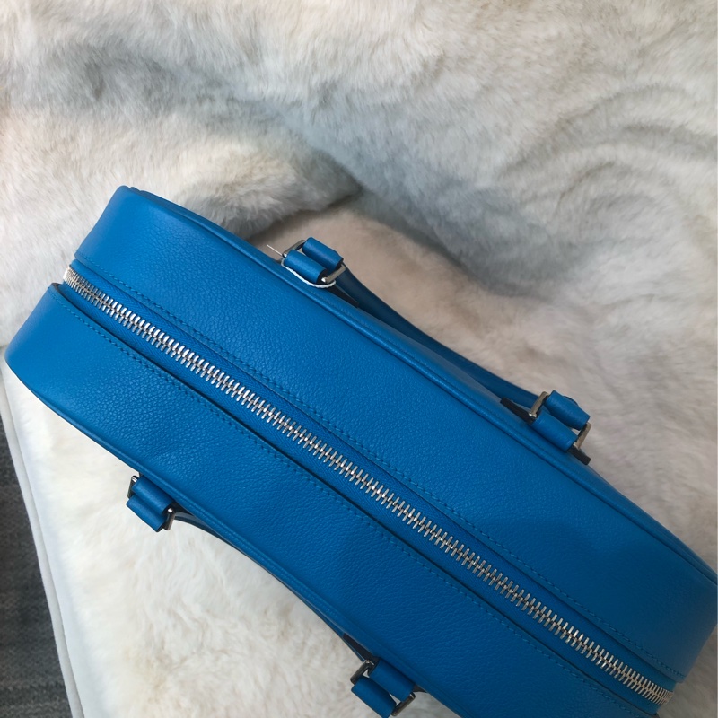 Hermes Plume 28 湖水藍大羽手袋 (A) XB892-9