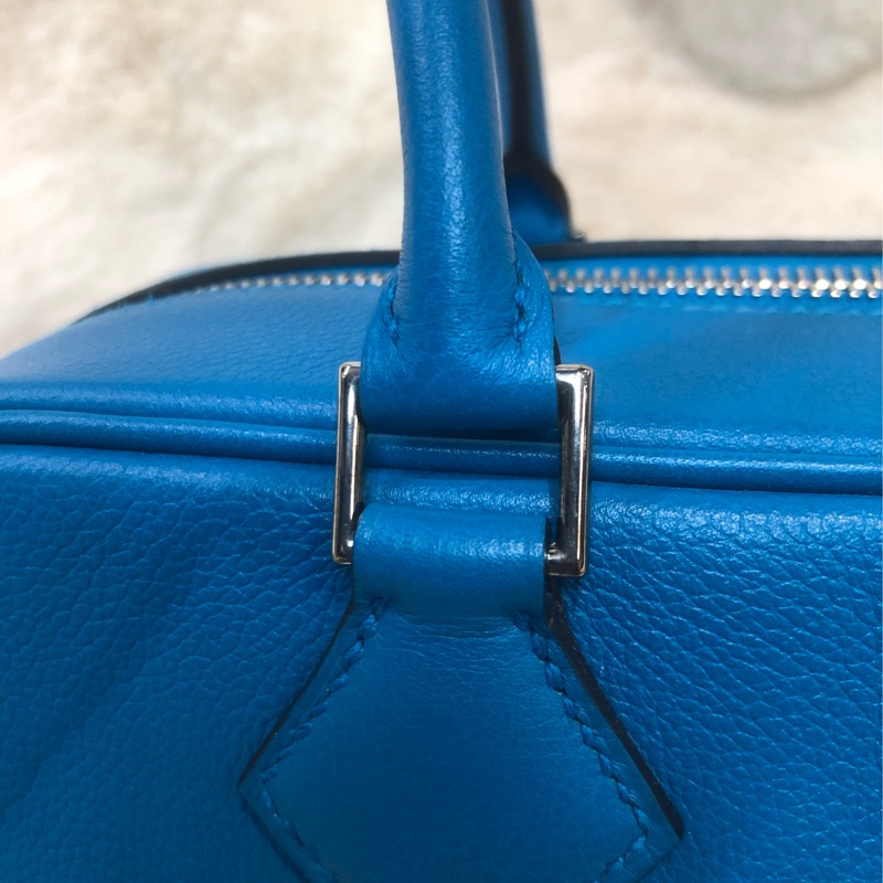 Hermes Plume 28 湖水藍大羽手袋 (A) XB892-15