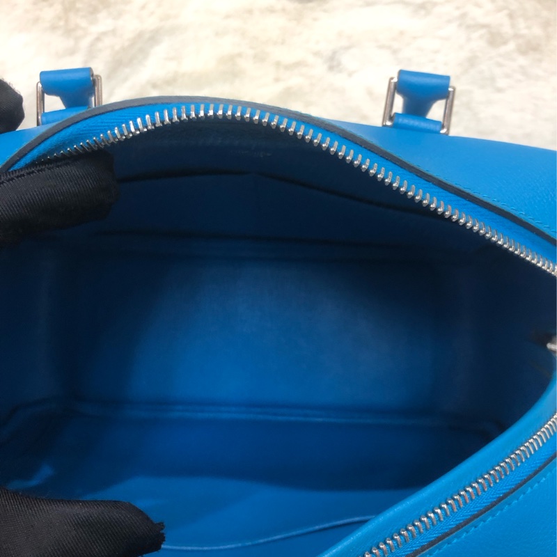 Hermes Plume 28 湖水藍大羽手袋 (A) XB892-16