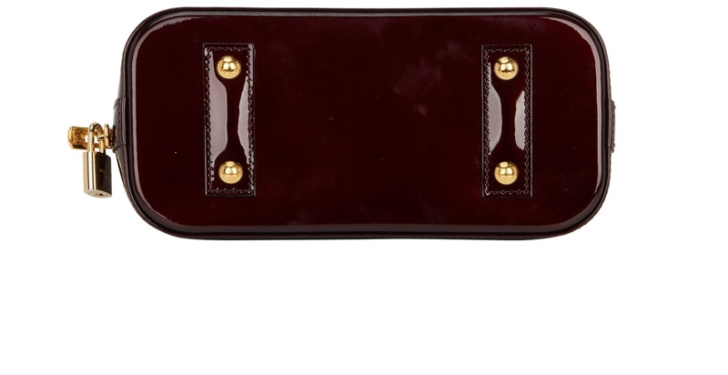 LV Alma bb 美拉德酒紅色漆皮貝殼包-1