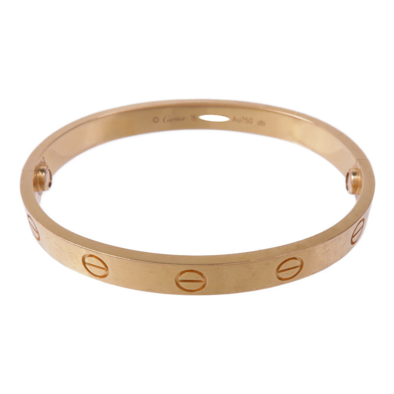 CARTIER 18K玫瑰金Love Bracelet手鐲Cartier#16-2