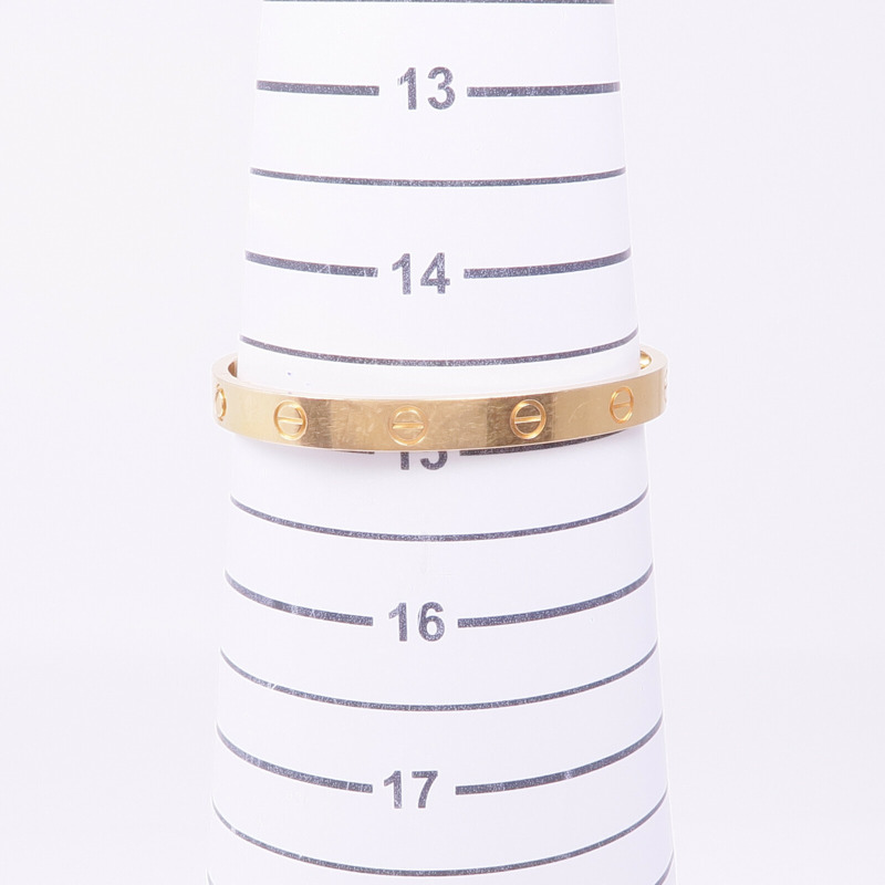 CARTIER 18K玫瑰金Love Bracelet手鐲Cartier#16-8