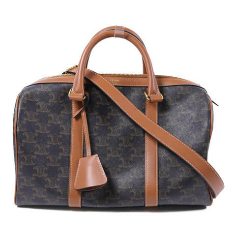 CELINE 塗層帆布Large Boston IN Triomphe金扣手挽肩背兩用袋