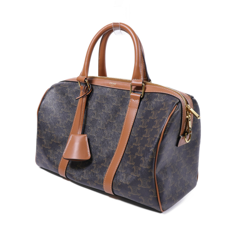 CELINE 塗層帆布Large Boston IN Triomphe金扣手挽肩背兩用袋-2