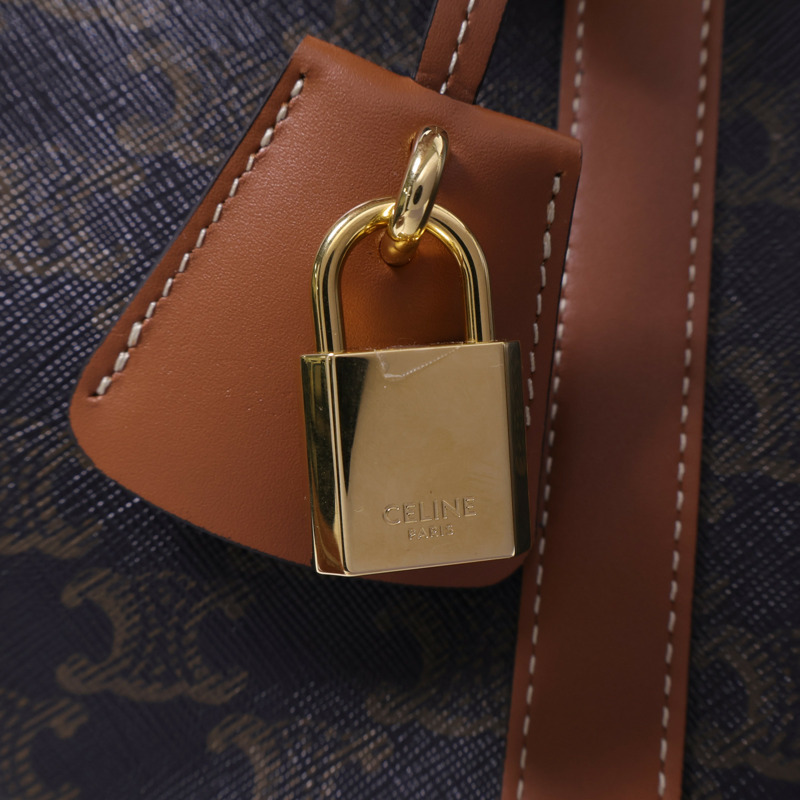 CELINE 塗層帆布Large Boston IN Triomphe金扣手挽肩背兩用袋-8