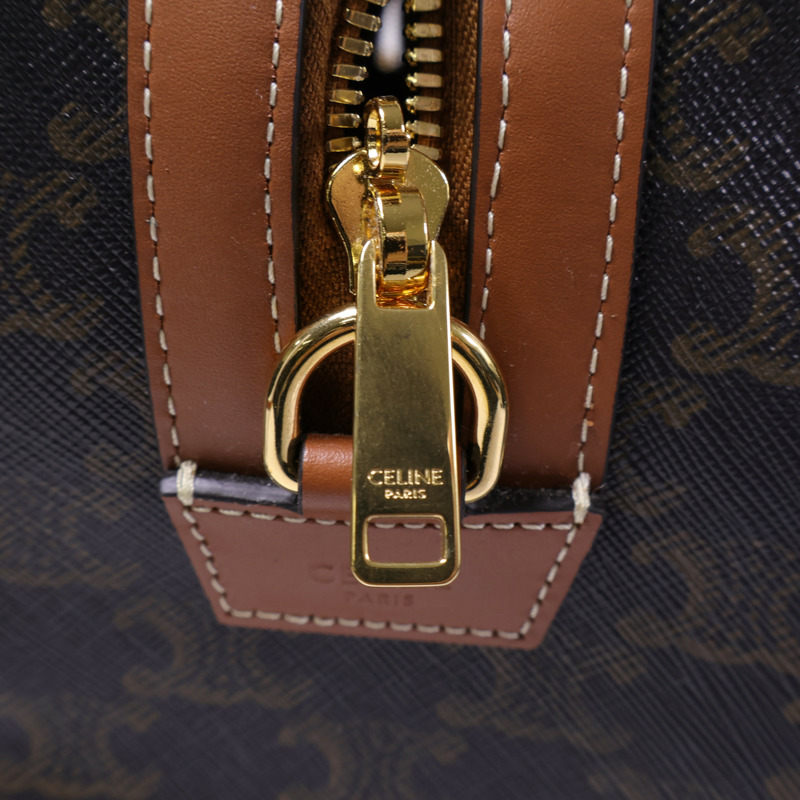 CELINE 塗層帆布Large Boston IN Triomphe金扣手挽肩背兩用袋-10