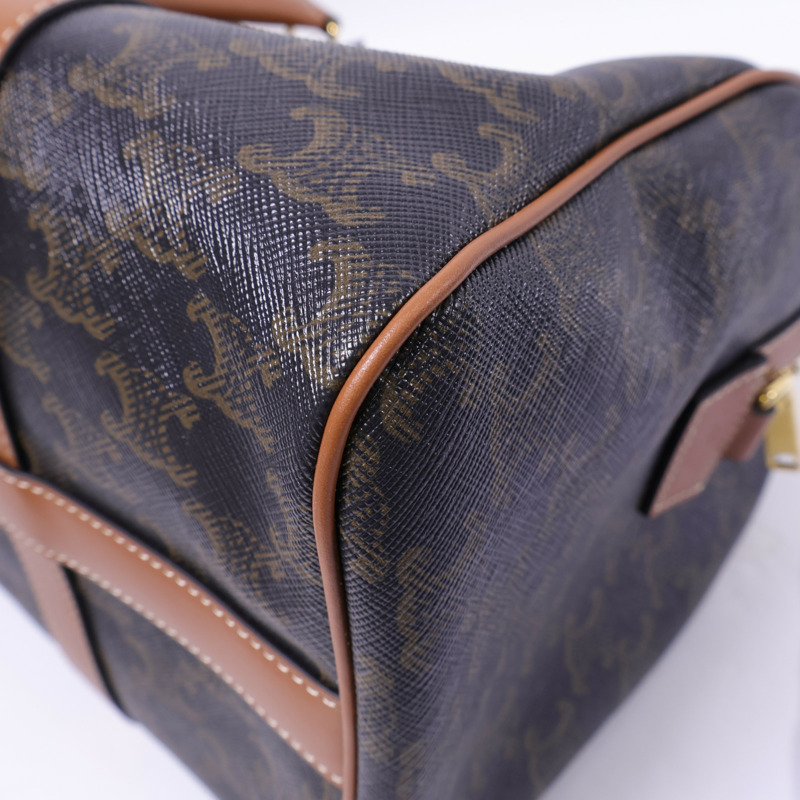 CELINE 塗層帆布Large Boston IN Triomphe金扣手挽肩背兩用袋-13