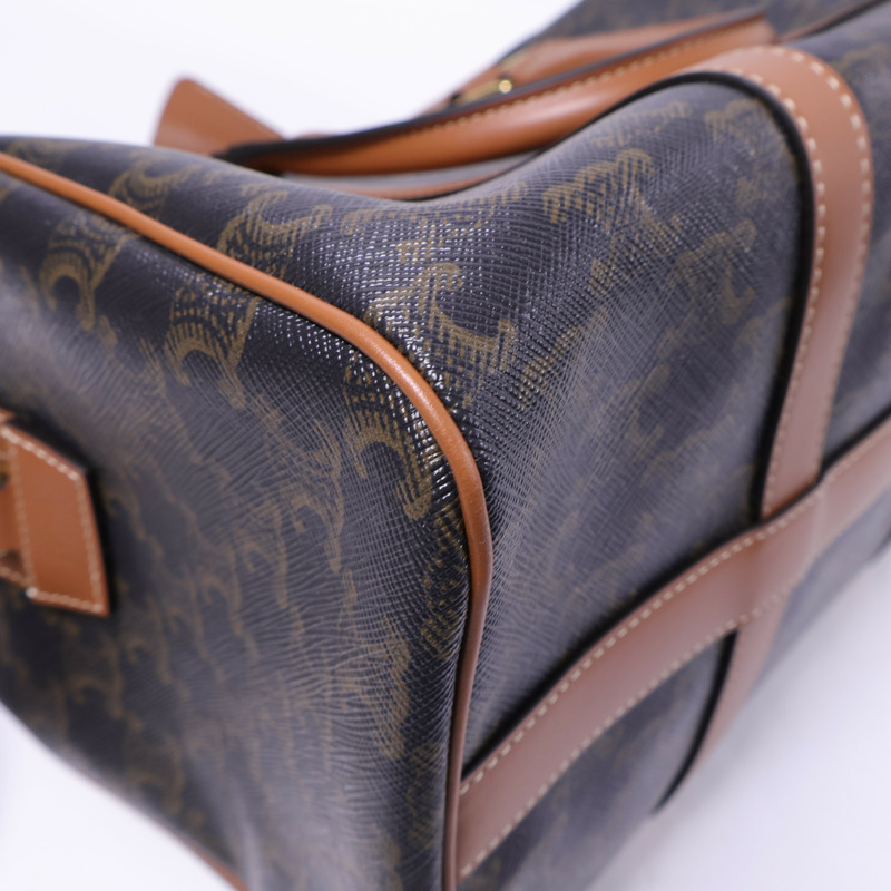 CELINE 塗層帆布Large Boston IN Triomphe金扣手挽肩背兩用袋-14