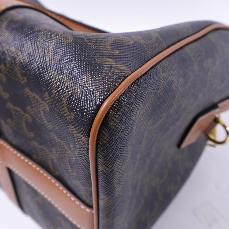 CELINE 塗層帆布Large Boston IN Triomphe金扣手挽肩背兩用袋-15