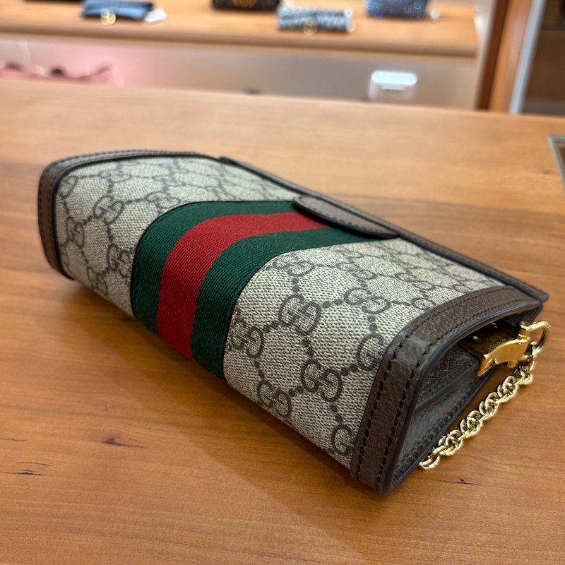 【現貨|快速出貨】GUCCI Ophidia GG Mini Bag|經典老花迷你包|復古綠紅織帶|斜背肩背兩用-7
