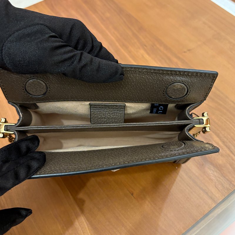 【現貨|快速出貨】GUCCI Ophidia GG Mini Bag|經典老花迷你包|復古綠紅織帶|斜背肩背兩用-12