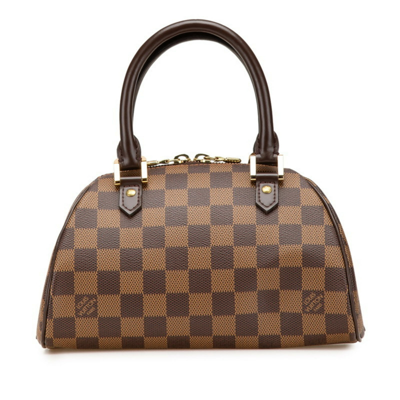 路易威登 Damier Rivera 迷你手提包 N41436 棕色 Ebene 皮革 女士 LOUIS VUITTON-0