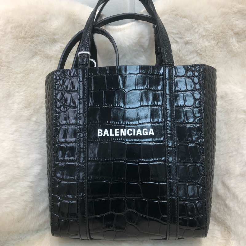 Balenciaga 巴黎世家 鱷魚紋小Tote bag I993WH-0