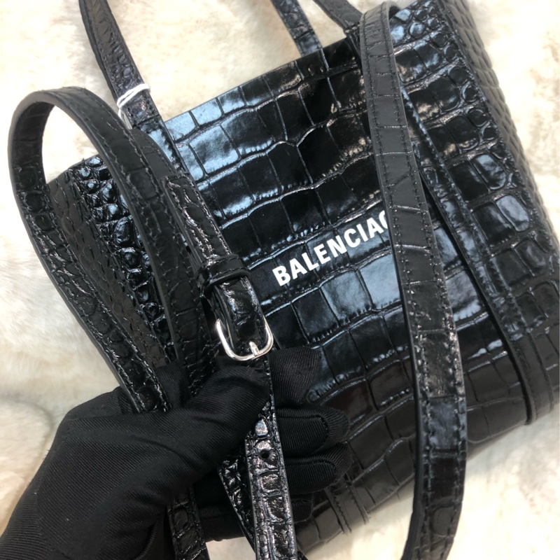 Balenciaga 巴黎世家 鱷魚紋小Tote bag I993WH-7