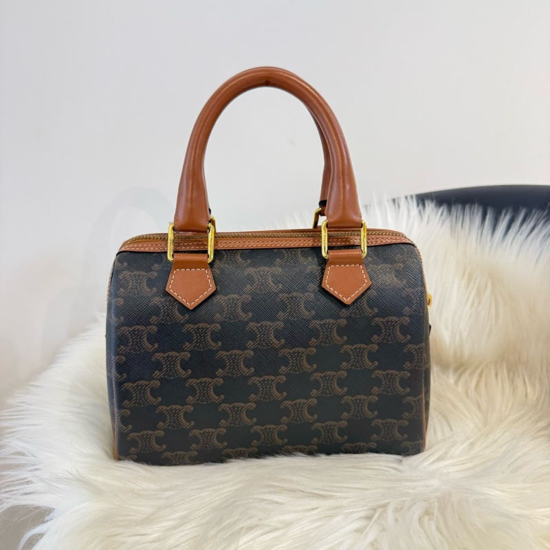 CELINE 印花牛皮小波士頓包-1