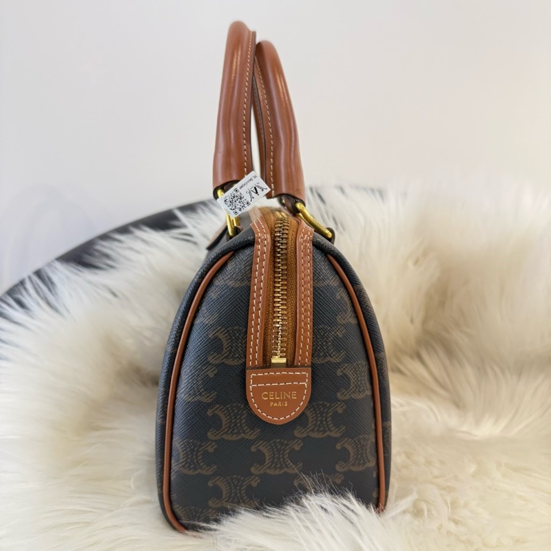 CELINE 印花牛皮小波士頓包-8