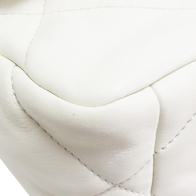 白色 羊皮 19包 26cm 鍊帶 肩背包【CHANEL 香奈兒】 AS1160-9