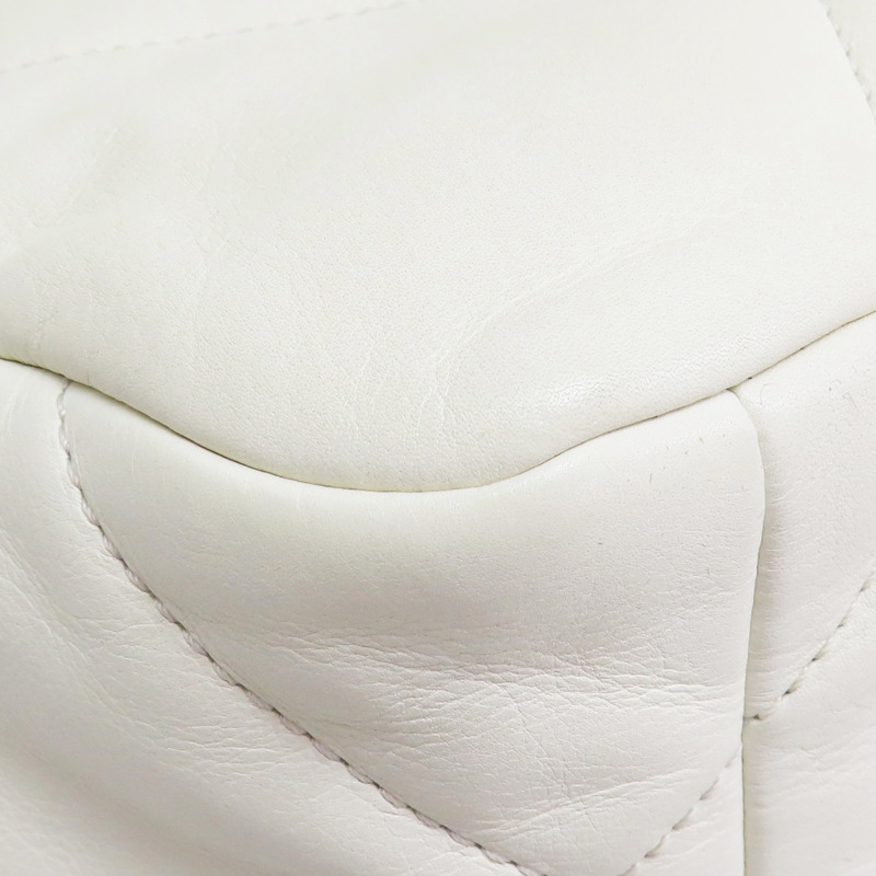 白色 羊皮 19包 26cm 鍊帶 肩背包【CHANEL 香奈兒】 AS1160-11