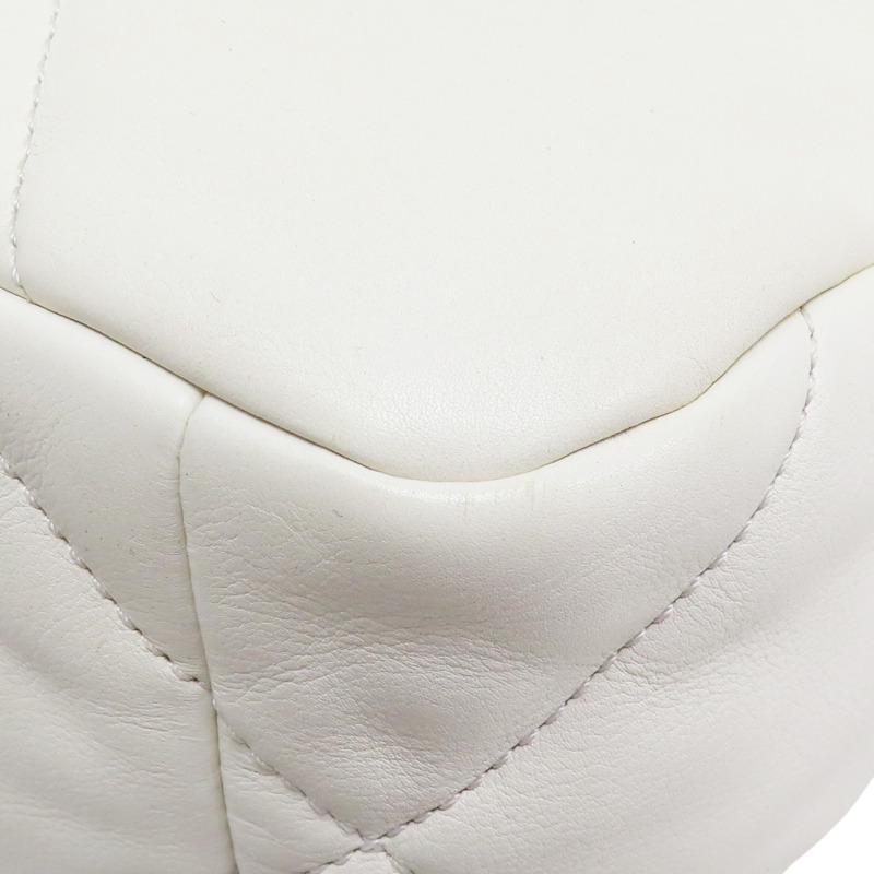 白色 羊皮 19包 26cm 鍊帶 肩背包【CHANEL 香奈兒】 AS1160-12