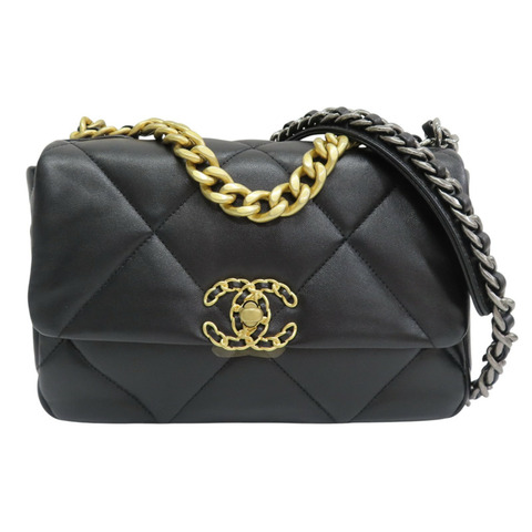 黑色羊皮 19 26CM 兩用包 AS1160【CHANEL 香奈兒】 AS1160