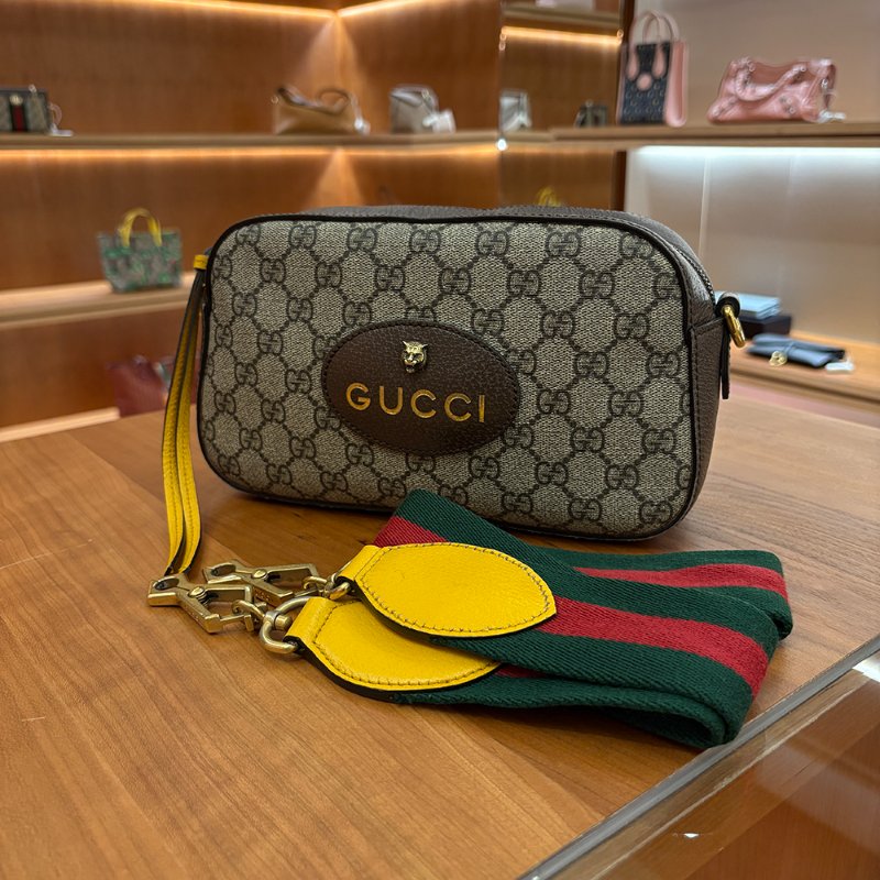 【現貨|快速出貨】Gucci Neo Vintage GG Supreme Messenger Bag|復古老花斜背包|郵差包設計|男女通用-0